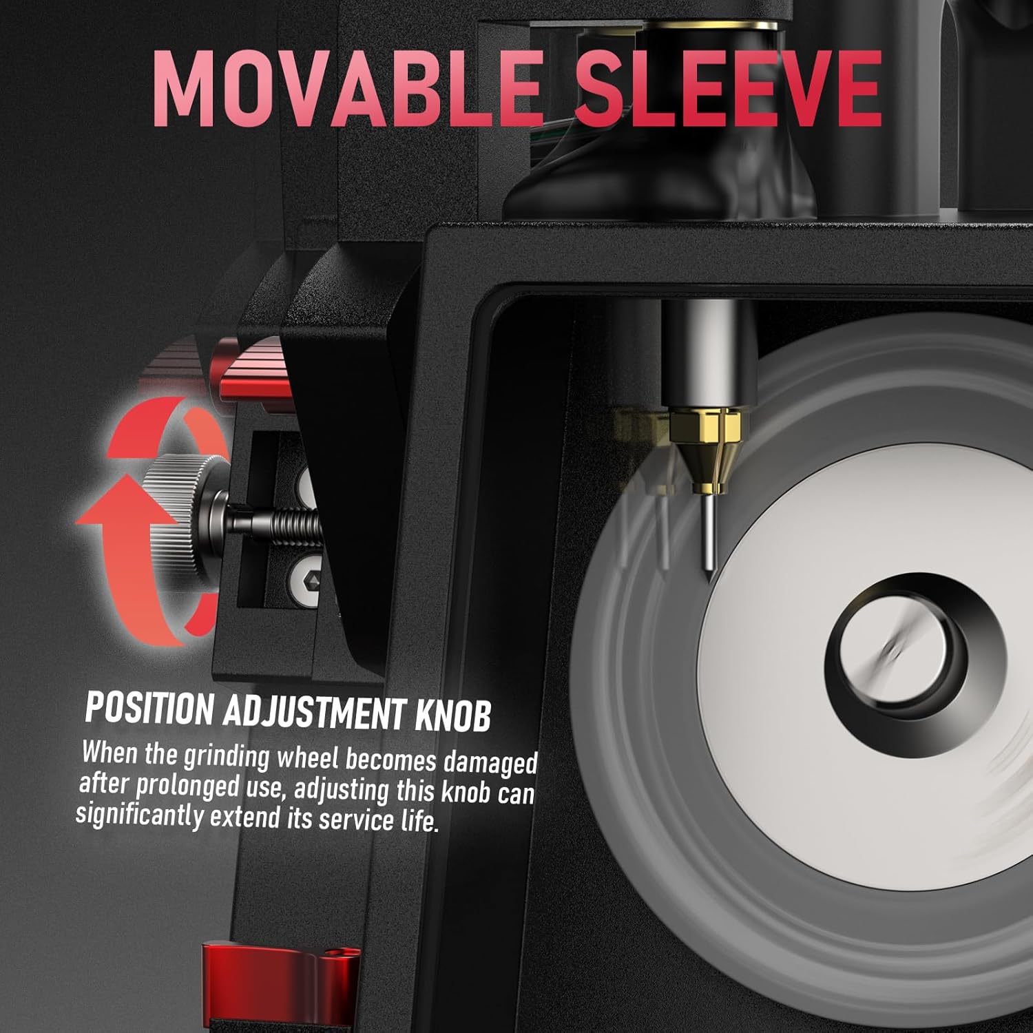 YESWELDER Tungsten Electrode Sharpener Grinder For TIG Welding, TIG Welding Accessories with Multi-Angle 5 Sizes, 110V/230V TIG Welding Rotary Tool with Flat Grinding Block Cut-Off Slot