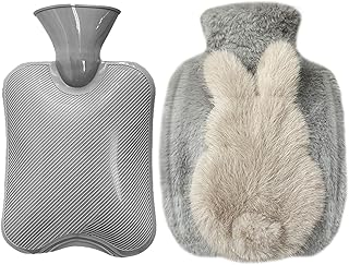 sac taske 湯たんぽ うさぎ お湯 ゆたんぽ 冷え対策 防寒グッズ エコ 省エネ カバー付き (グレー)