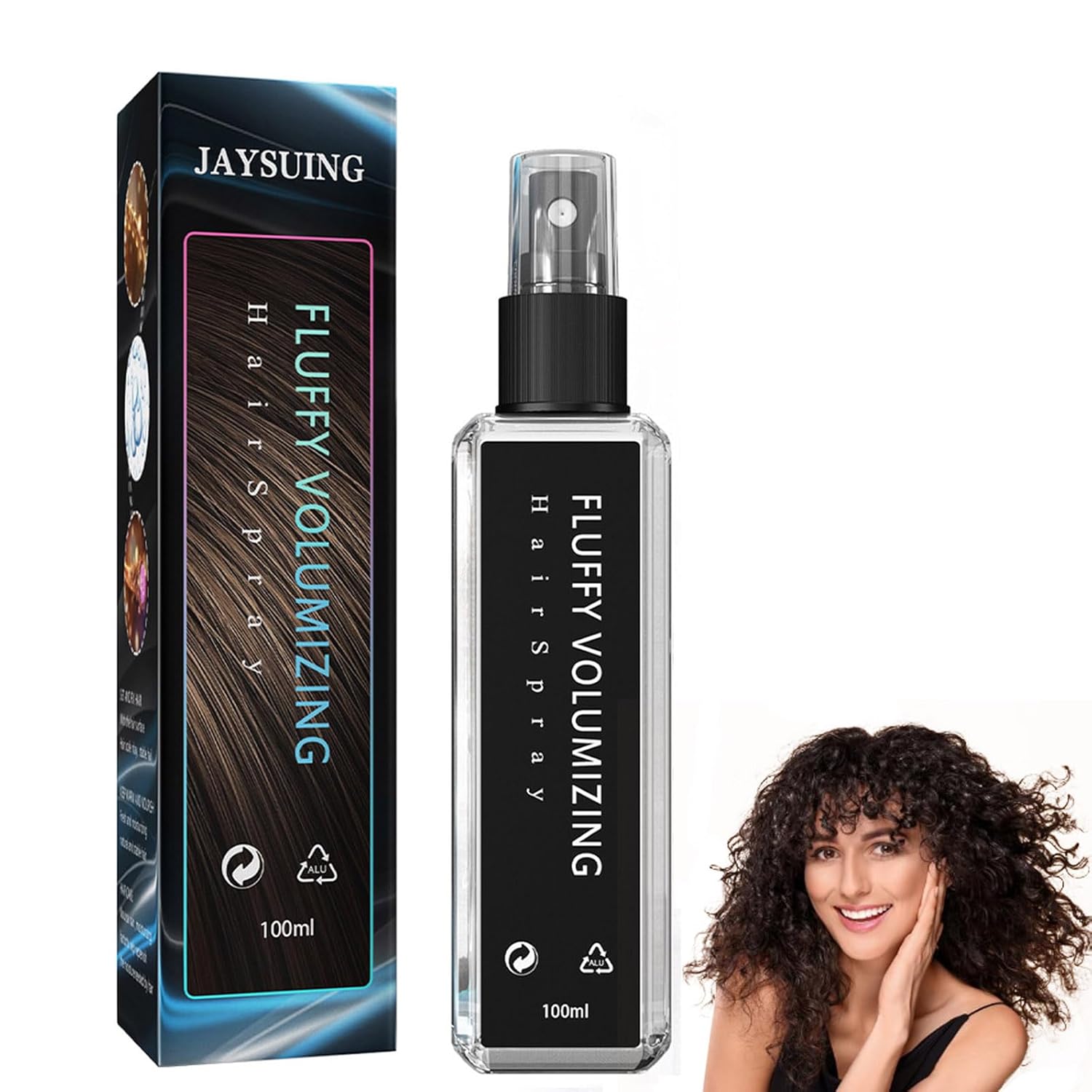 Fluffy Volumizing Hair Spray, Extra-Volume Magic Spray, Long-lasting Bright, Instant Volumizing with Non Greasy & Non Sticky, Suitable For All Hair Types-3.57 Oz (100ml) Fluffy Volumizing Hair Spray, Extra-Volume Magic Spray, Long-lasting Bright, Instant Volumizing with Non Greasy & Non Sticky, Suitable For All Hair Types-3.57 Oz (100ml)