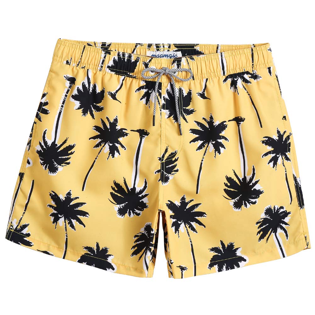 maamgic Mens Swim Trunks 5" with Mesh Lining Quick Dry Bathing Suits for Men Swim Shorts Swimwear