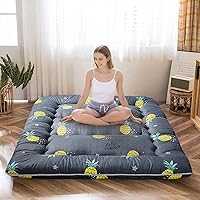 Vista 29 de MAXYOYO Colchón Japonés de Suelo Colchón Futón, Colchón de Tatami Engrosado de 4", Almohadilla para Dormir Plegable Enrollable para Niños y Niñas