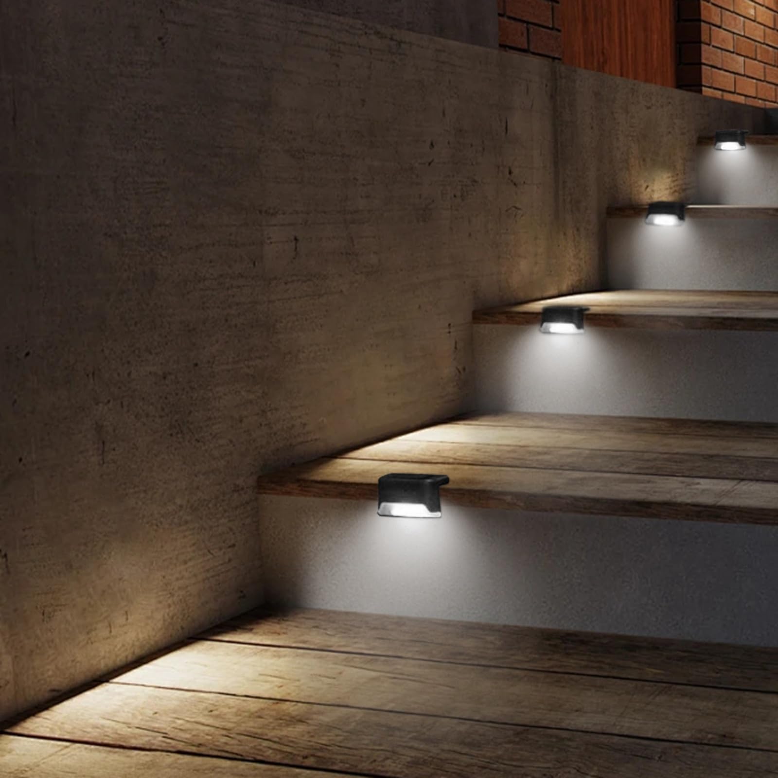 XhuangTech Solar Deck Lights Outdoor 12 Pack - Image 3