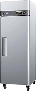 Turbo Air M3R241 24 cu.ft M3 Series Refrigerator with 1 Solid Door Digital Temperature Control System Hot Gas Condensate System Efficient Refrigeration System and Stainless Steel Cabinet