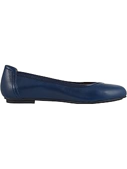 Navy leather flat shoes womens Clearance