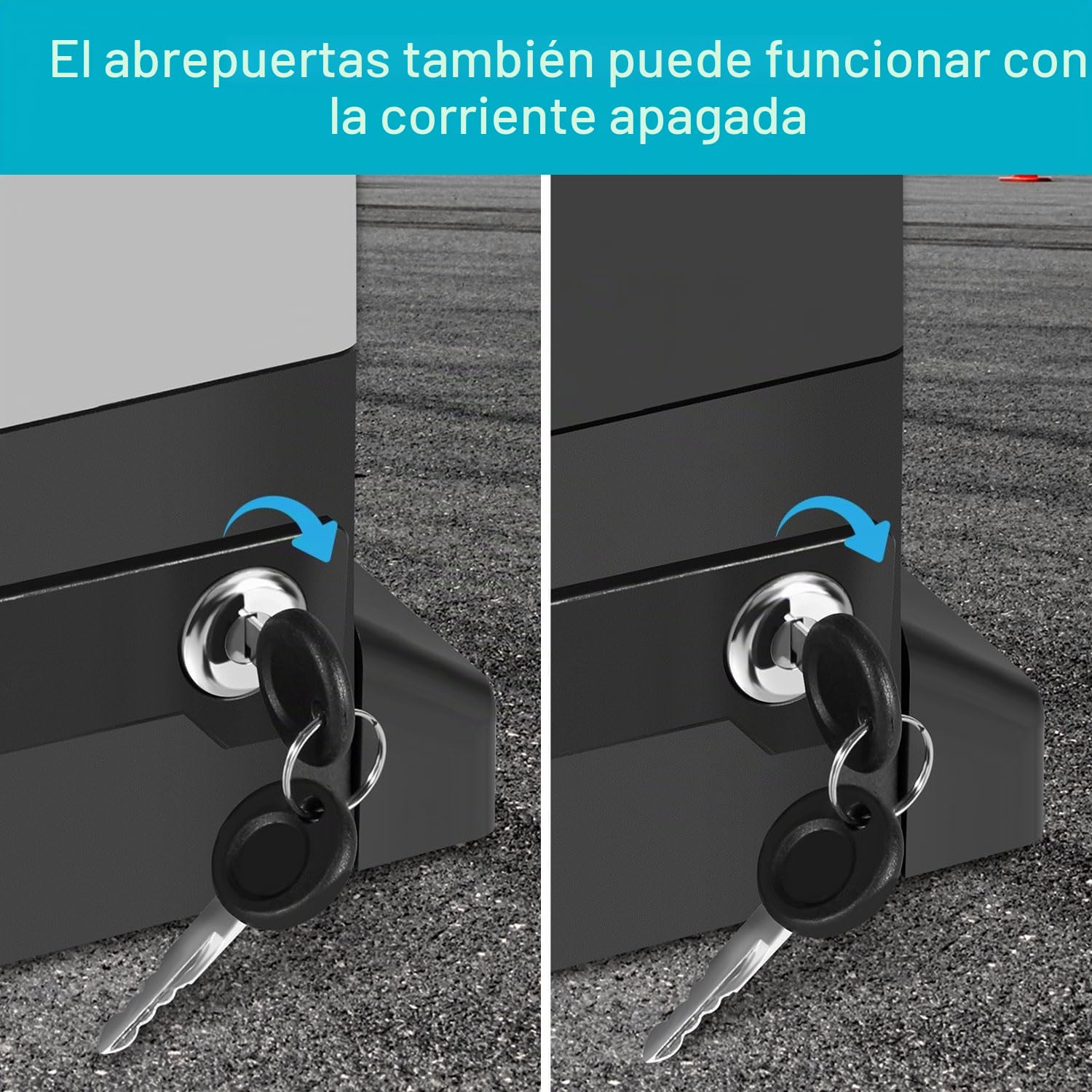 370W Motor Puerta Corredera 12M automatismo para cancelas batientes automatismo para puertas de garaje hasta 800 kg, Control Remoto 50 m, con 2 mandos a distancia