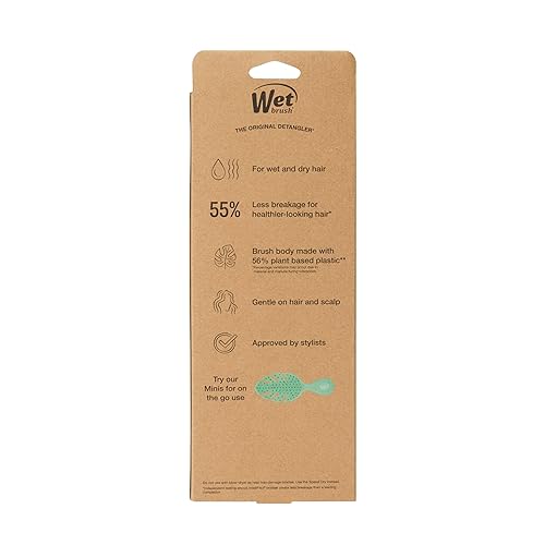 Miniatura 13 de Wet Brush Go Green Curl Detangler Hair Brush, Black, Ultra-Soft IntelliFlex Detangling Bristles Glide Through Tangles with Ease, Great For Curls, No