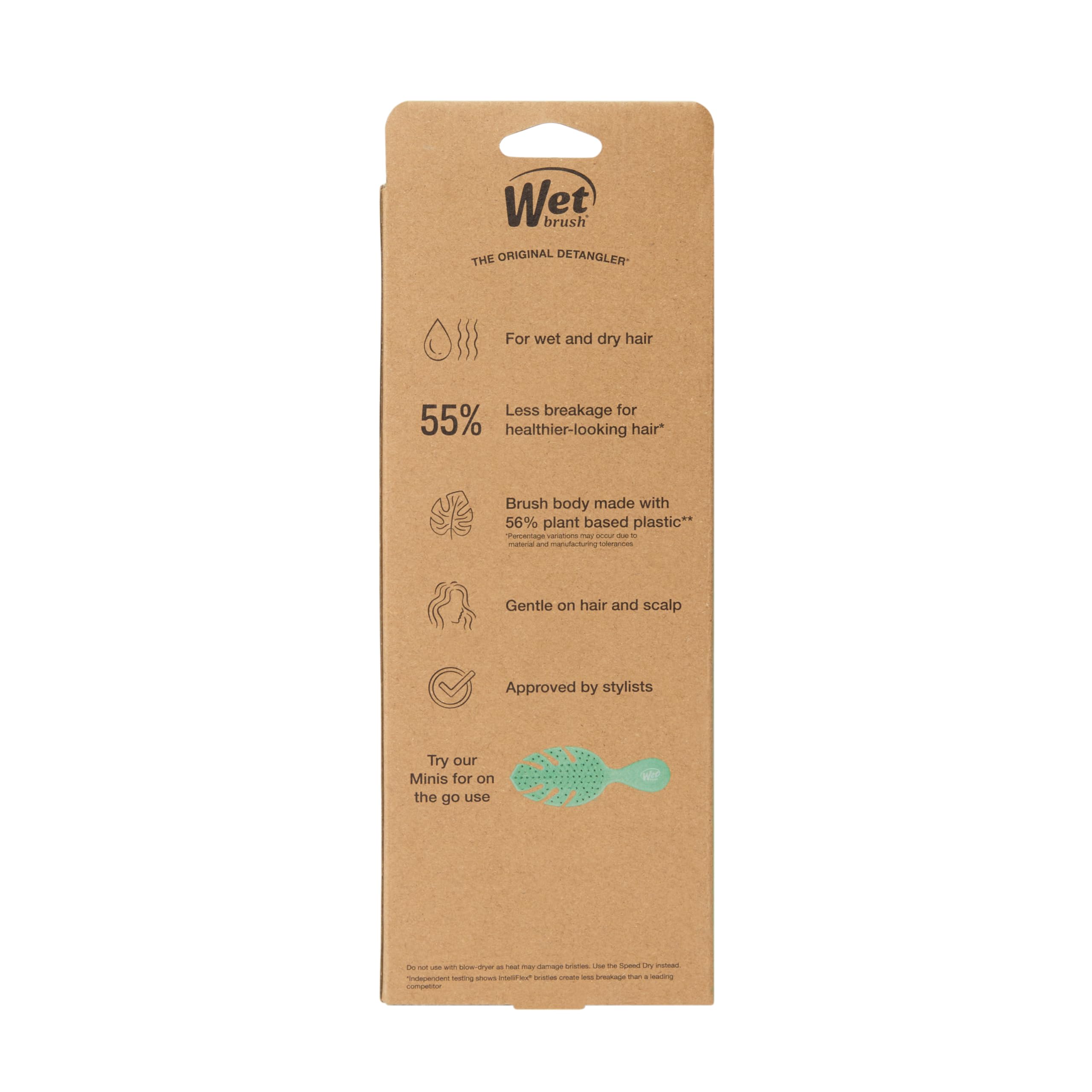 Wet Brush Go Green Curl IntelliFlex - Cepillo desenredante para cabello rizado, ultra suave para cabello rizado, sin puntas abiertas y sin dolor, paquete de 2, color negro