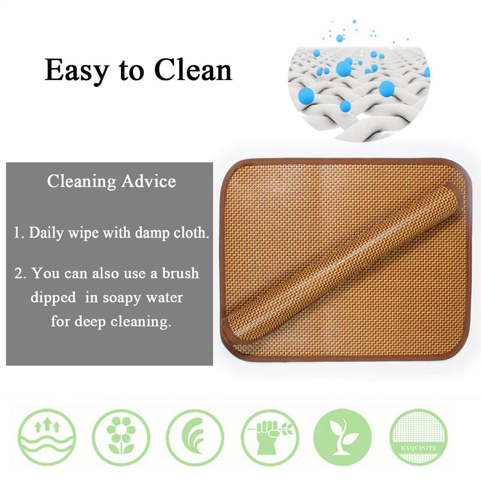 Dog Cooling Mat | Pet Cool Mat | Cooling Pad for Dog | Washable Natural Straw Blanket, Puppy Bed Pet Supplies for Large Medium Small Breeds Floor Kennel Crate Car Seats
