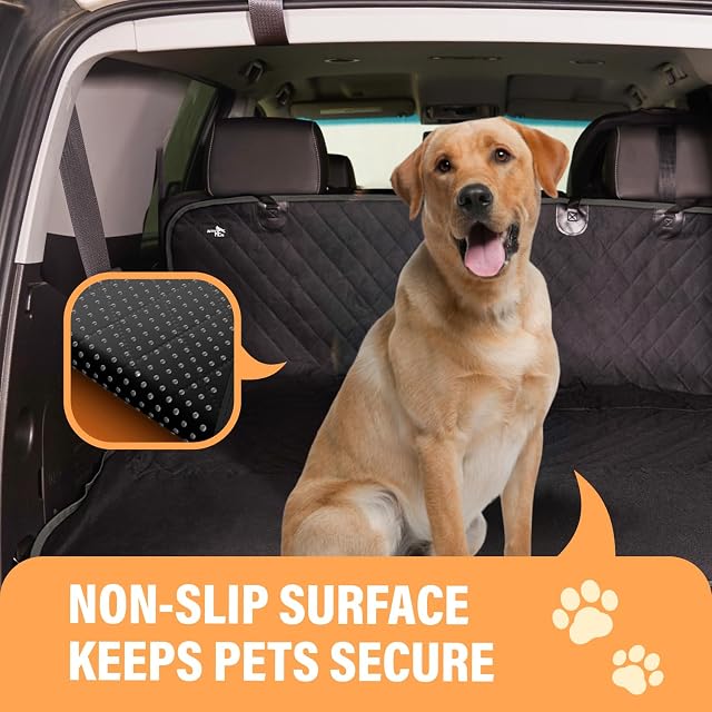 Foto 8 de 8 de Funda protectora para asiento trasero de coche o SUV, impermeable, resistente a los arañazos, antideslizante