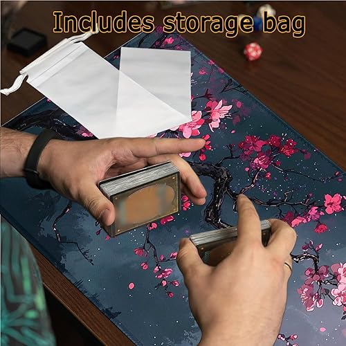 Miniatura 6 de MTG - Tapete de juego con bordes cosidos, 24 x 14 pulgadas, tapete MTG para MTG DTCG CCG RPG juego de cartas coleccionables tapetes de juego