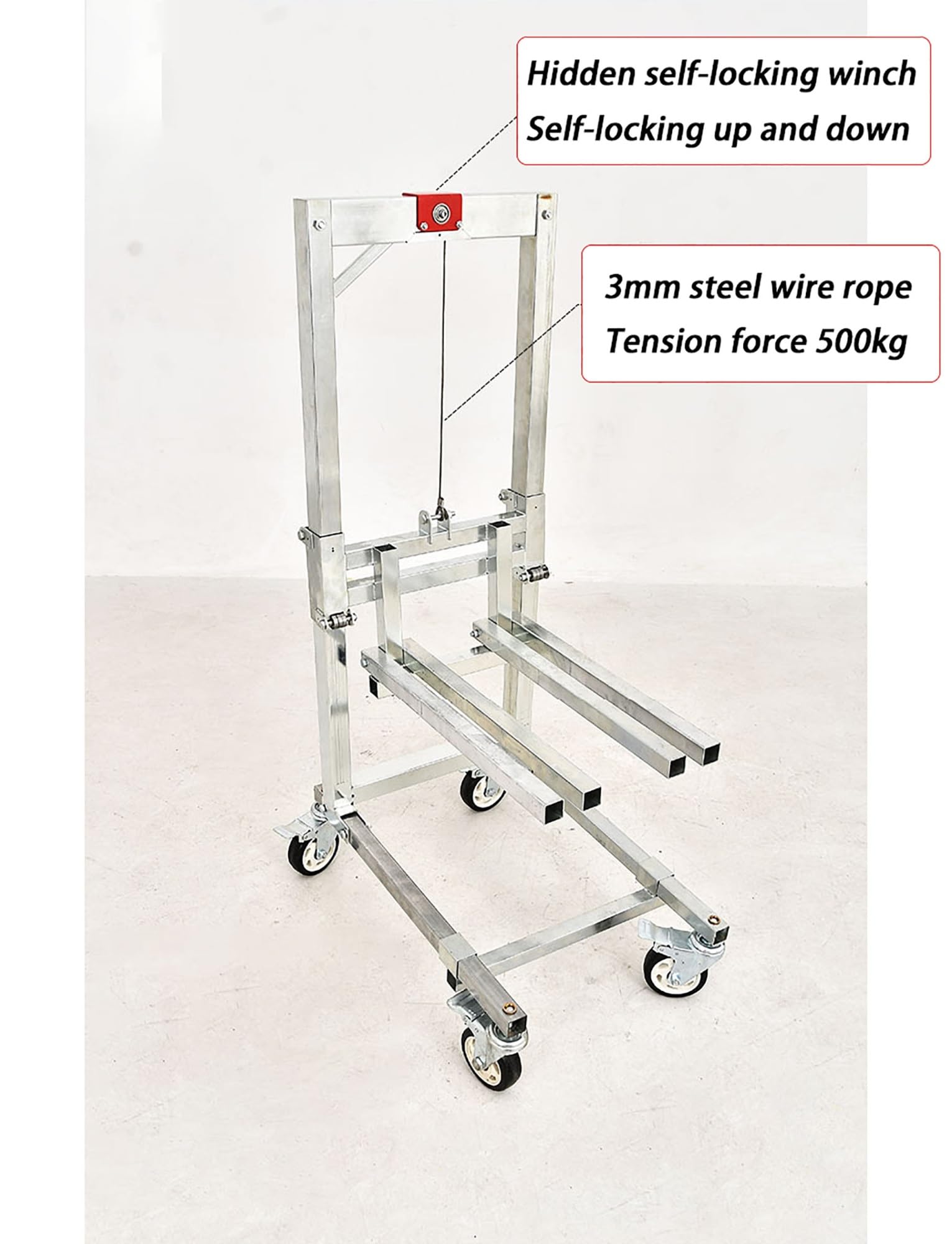 Handhubwagen, 60 kg Kapazität, tragbarer, faltbarer Hubstapler für Garage/Lager, robustes Hebe- und Stapelwerkzeug für einfachen Transport