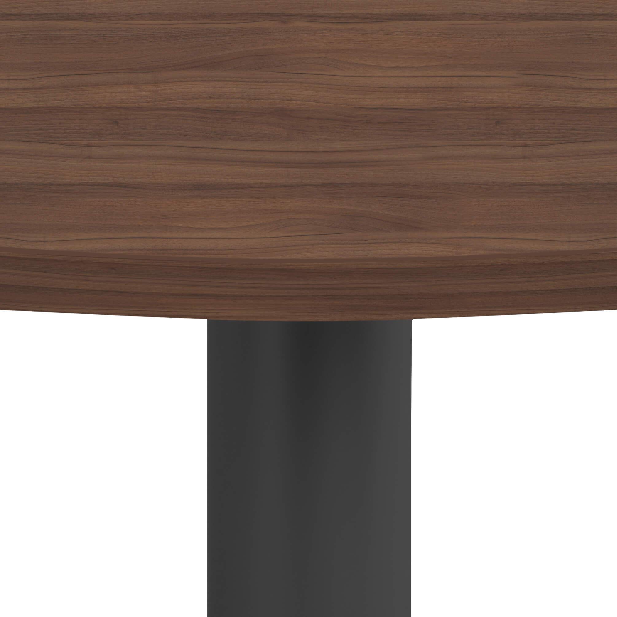Optima - Tavolo rotondo per riunioni, Ø 120 cm, in noce, colore: antracite