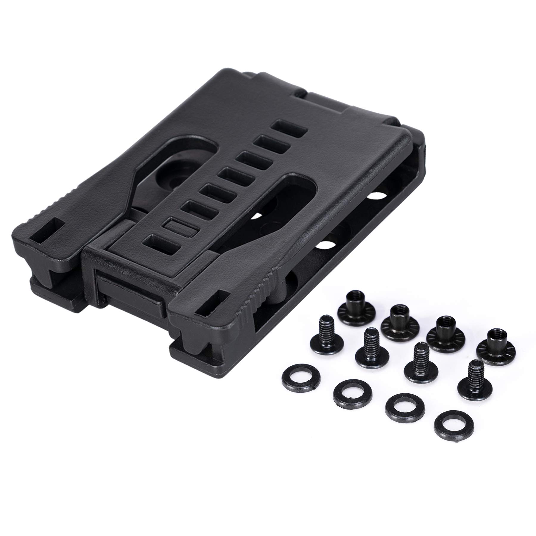 IDOGEAR Mag Pouch Belt Clip Attachment for Rubber/Plastic 5.56 Rifle Magazine Pouch Tactical Belt Accessories Gun Holster with Screws Sets (Belt Clip)