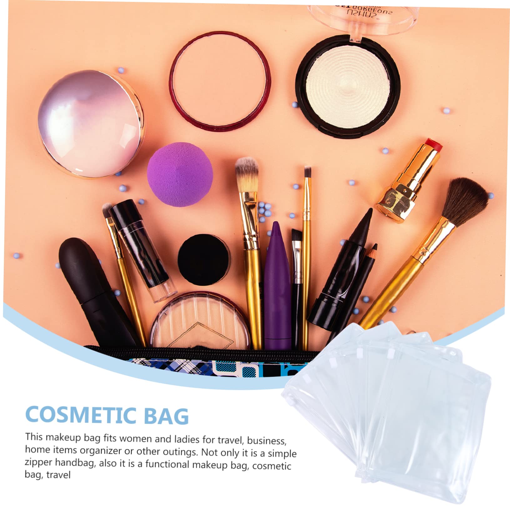 Housoutil 20pezzi Organizer Per Cosmetici Trasparenti Borse Viaggio Impermeabili Per e Toiletries Per Palestra e Leggere