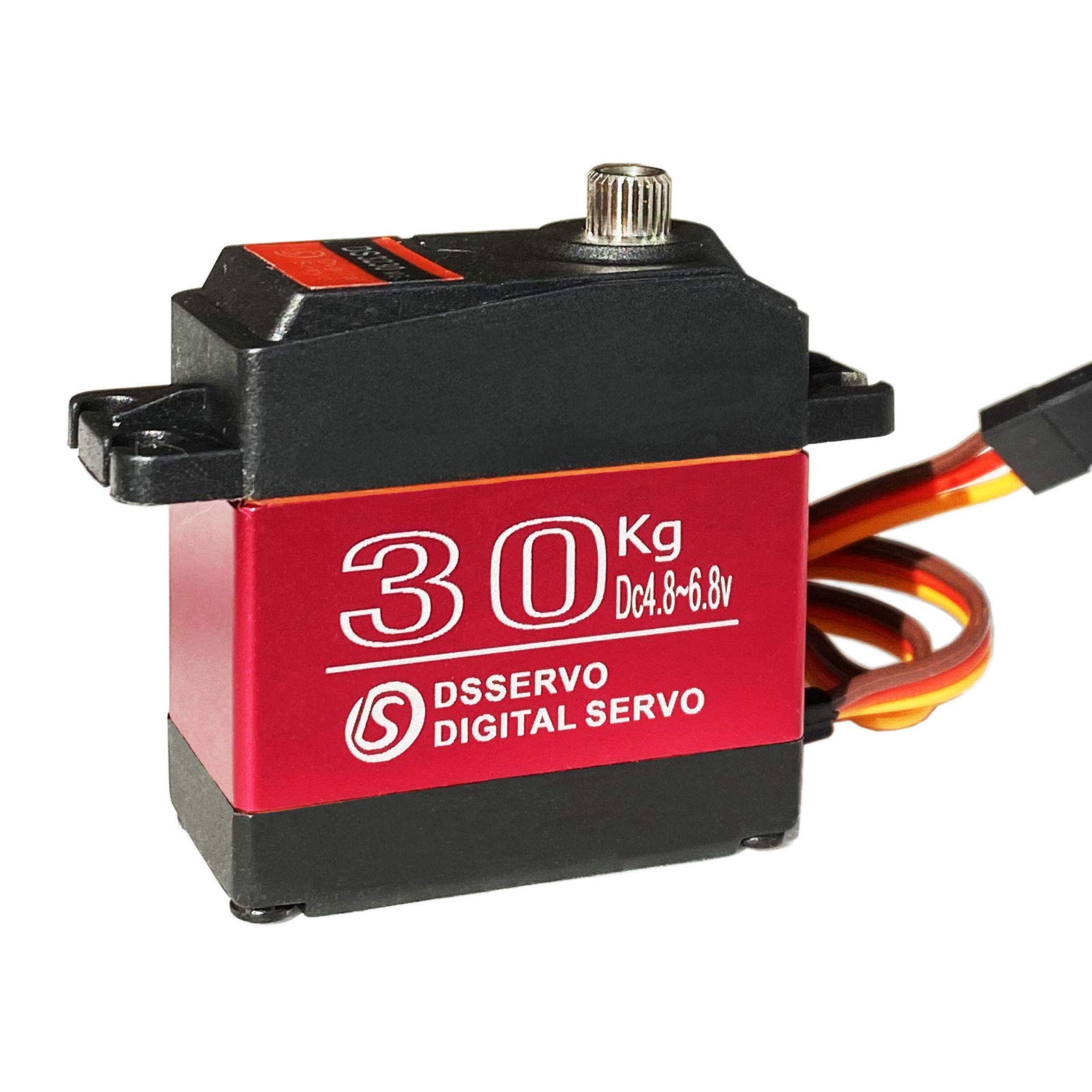 MoreOneRC 30KG/.09S Digital Servo Stainless Steel Gear Servo Waterproof for 1/8 1/10 1/12 Scale RC Cars (270 Degree)