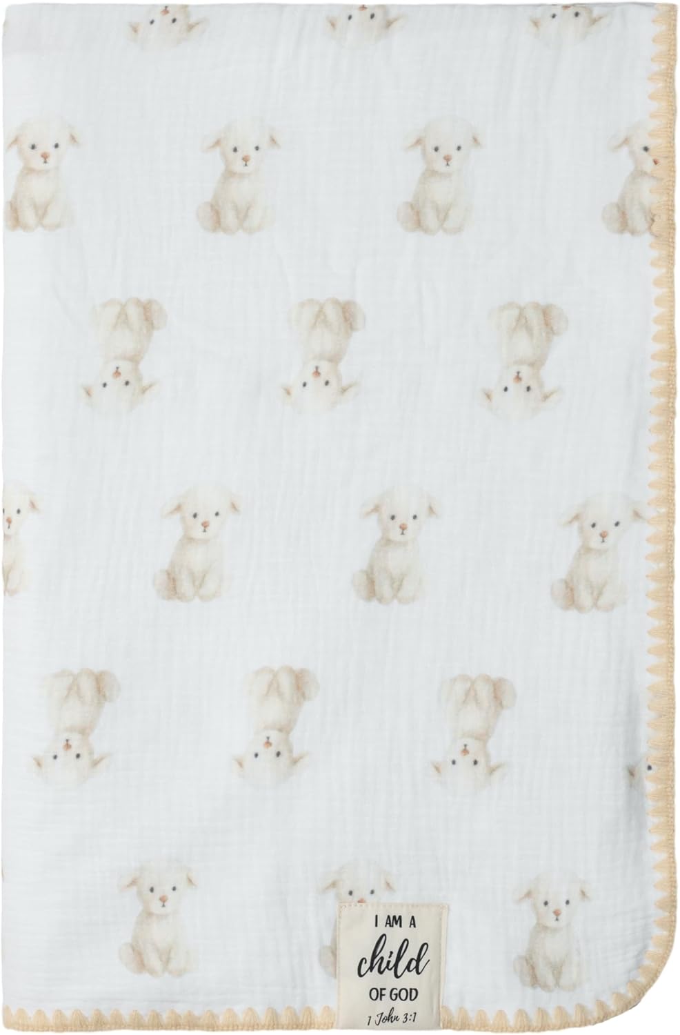 Christian Children’s Blanket, I am a Child of God, Christian Baby and Children's Gift, Christian Children’s Gift, Baptism, Newborn, Blessing Blanket (Lamb)