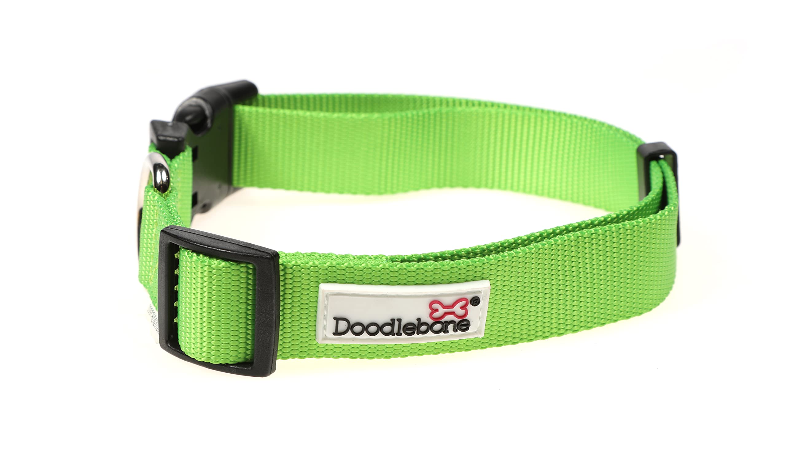 Doodlebone – Dog Collar – Adjustable Strong Collar with Secure D Ring, Strength Tested Components & Machine Washable Design for Everyday Walkies – Size 6-11, 50-70cm - Apple — image 1