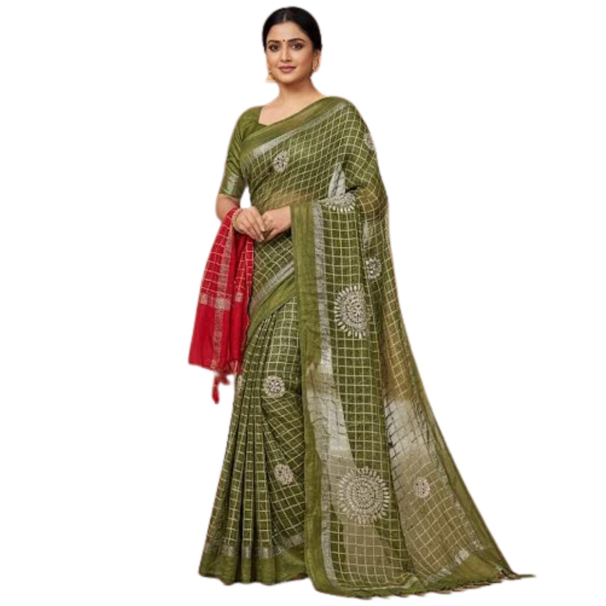 Women's Lahariya Georgette Saree with Blouse Piece Traditional Bandhani Designer Saree with Elegant Border Festive Party Use & Wedding Saree-image-9