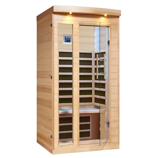 CANADIAN SPA CO. Chilliwack infraroodcabine 1 persoon, 102 x 97 x 191 cm, infraroodsauna met Bluetooth audio en LED-verlichting, sauna voor thuis