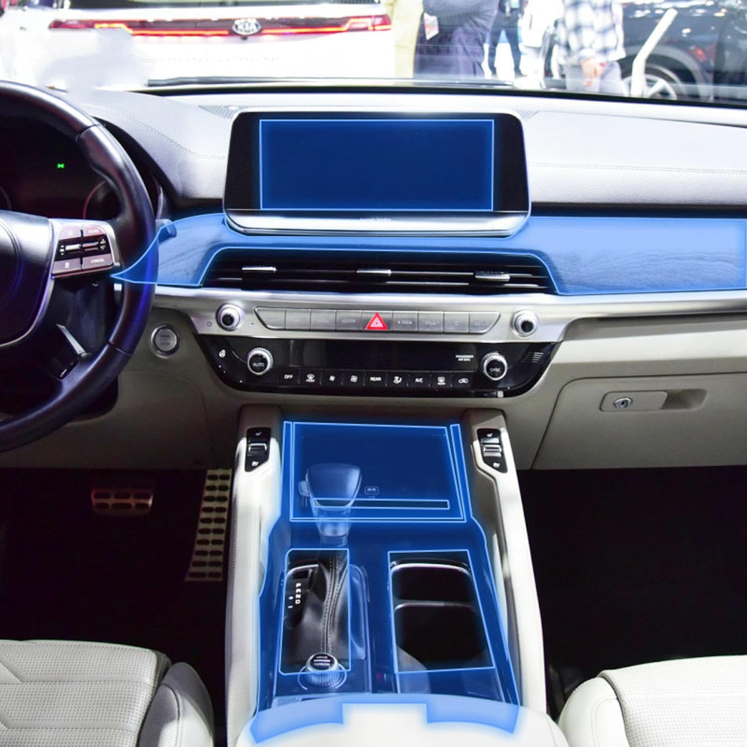 LAVIYE Car Interior Center Console Transparent TPU Protective Film Anti-Scratch Repair Film Accessories PPF，for Kia Telluride 2019-2022