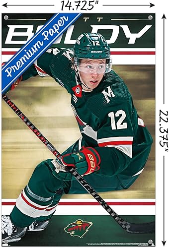 Miniatura 9 de Trends International NHL Minnesota Wild - Póster de pared Matt Boldy 23, 22.37 x 34.00 pulgadas, paquete de póster premium y alfiler