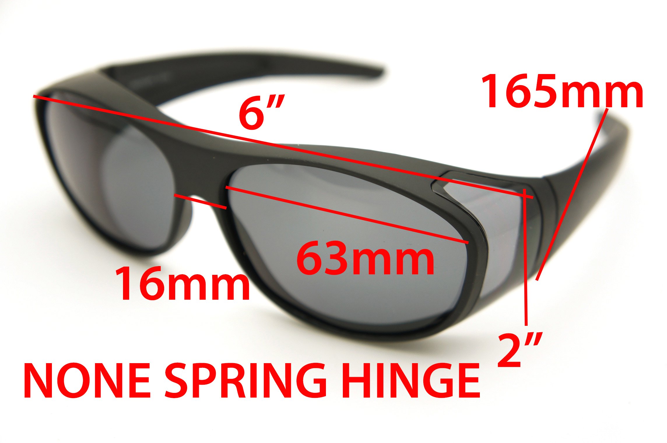 ColorViper CoverLens Fitcover CoverOver Sunglasses WearOver Glasses Polarized NEW (large size - shiny black/polarized smoke lens, one size)