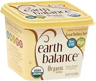Earth Balance Organic Whipped Buttery Spread, 13 oz - Vegan Plant-Based Butter, Non-GMO, 0g Trans Fat