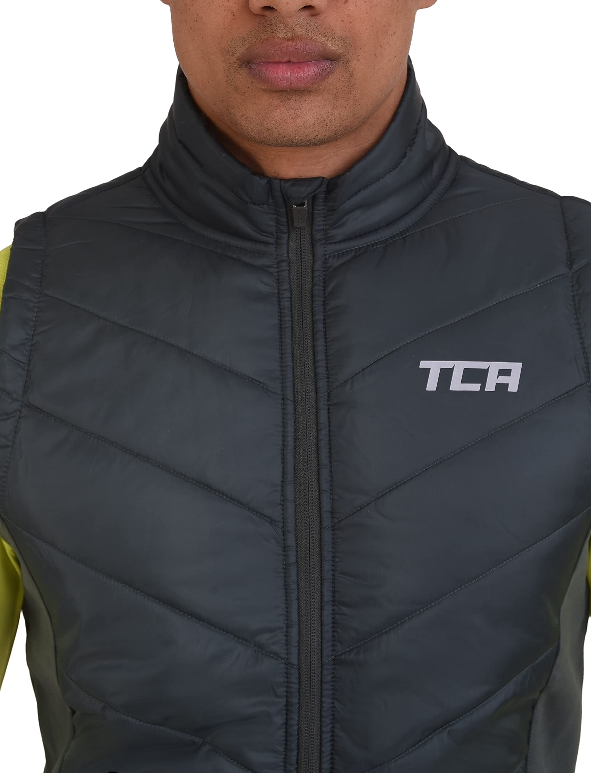 TCA Chaleco Excel Runner Acolchado y ligero para Caminata y Térmico Senderismo con Bolsillos con Cremallera para Hombre y Niño