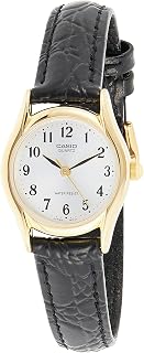 Women's LTP1094Q-7B2 Brown Leather Quartz Watch with Silver Dial