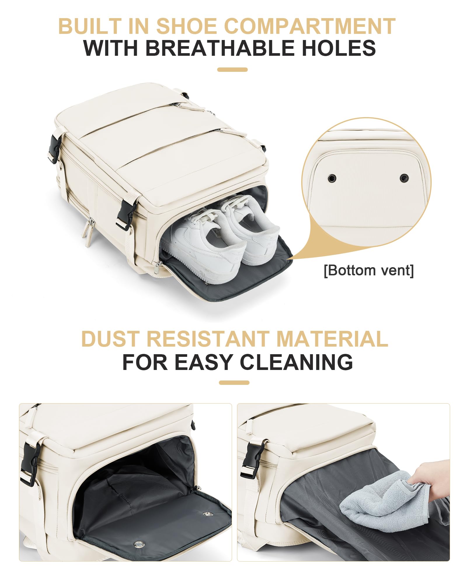 BJLFS Borse da Cabina per Ryanair 40x20x25 Bagaglio a Mano Zaino Borsa Zaino da Viaggio, Zaino da trekking,Zaino Easyjet 45x36x20,Zaino Casual per laptop da 14 pollici per scuola
