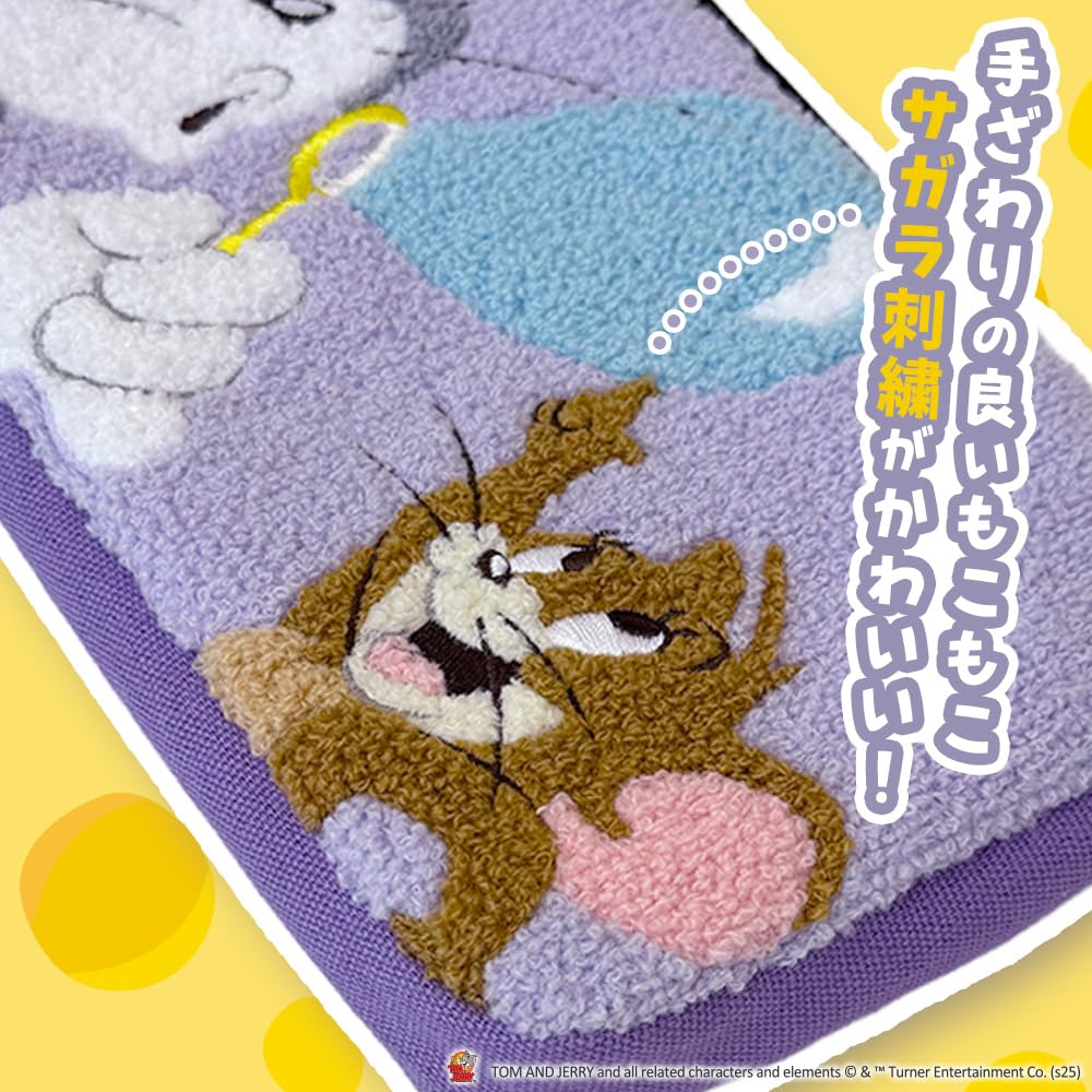 Premium Style 携帯ゲーム用 トムとジェリー サガラ刺繍 ポーチ SWITCH2対応 (トム＆ジェリー)