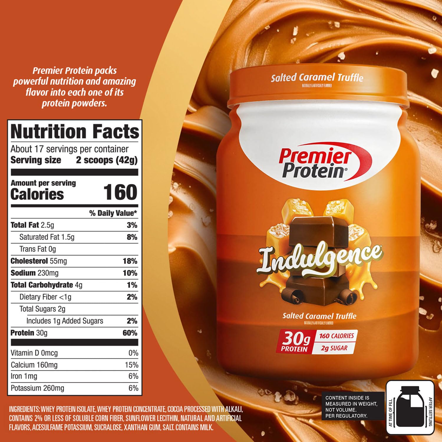 Premier Protein Indulgence 30g Protein Powder, Salted Caramel, 17 Servings — Amazon image 5