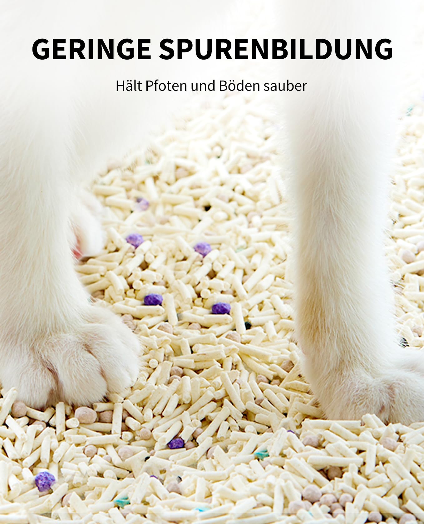 PETKIT 5 in 1 Gemischtes Katzenstreu, Spülbar, Geruchsfrei, Aktivkohle, Extrem Saugfähig und Schnell Trocknend Tofu-Katzenstreu(3xTaschen 2.4 kg/Beutel)
