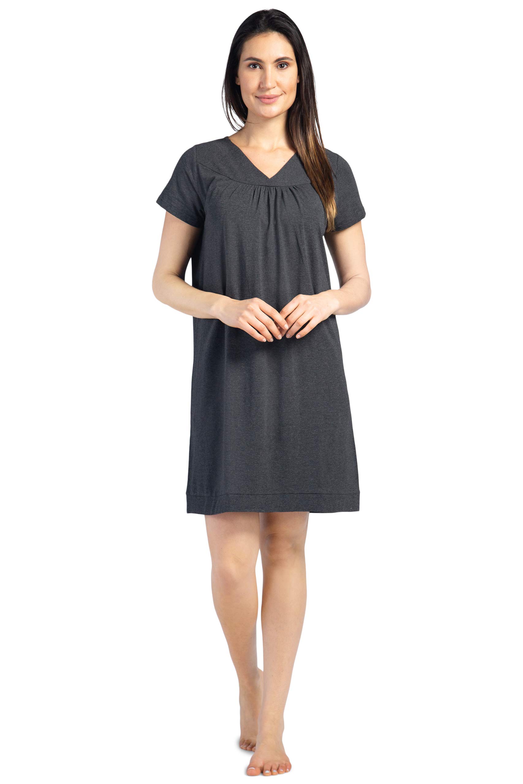 Fishers Finery Women's Ecofabric Short Sleeve Nightgown; Relaxed Fit
