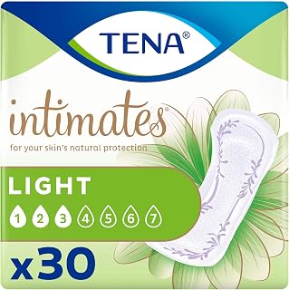 Tena Intimates Ultra Thin Light Incontinence/Bladder Control Pads for Women, Regular Length, 30 Count