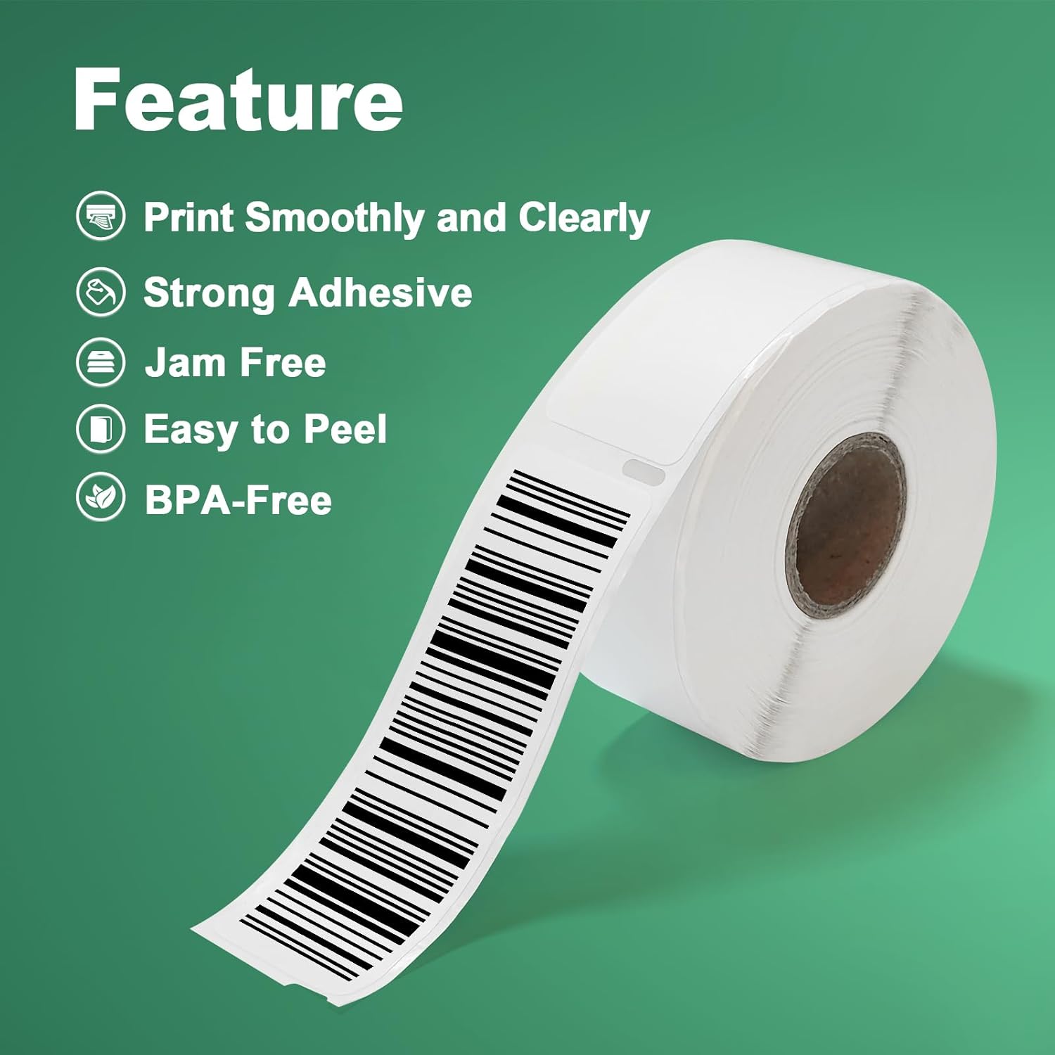 Address & Barcode Label for DYMO 30252 (1-1/8" x 3-1/2"), Compatible with DYMO LabelWriter 4XL, 450, 450 Duo, 450 Turbo, and 450 Twin Turbo (12 Rolls/4200 Labels), BIAlabel