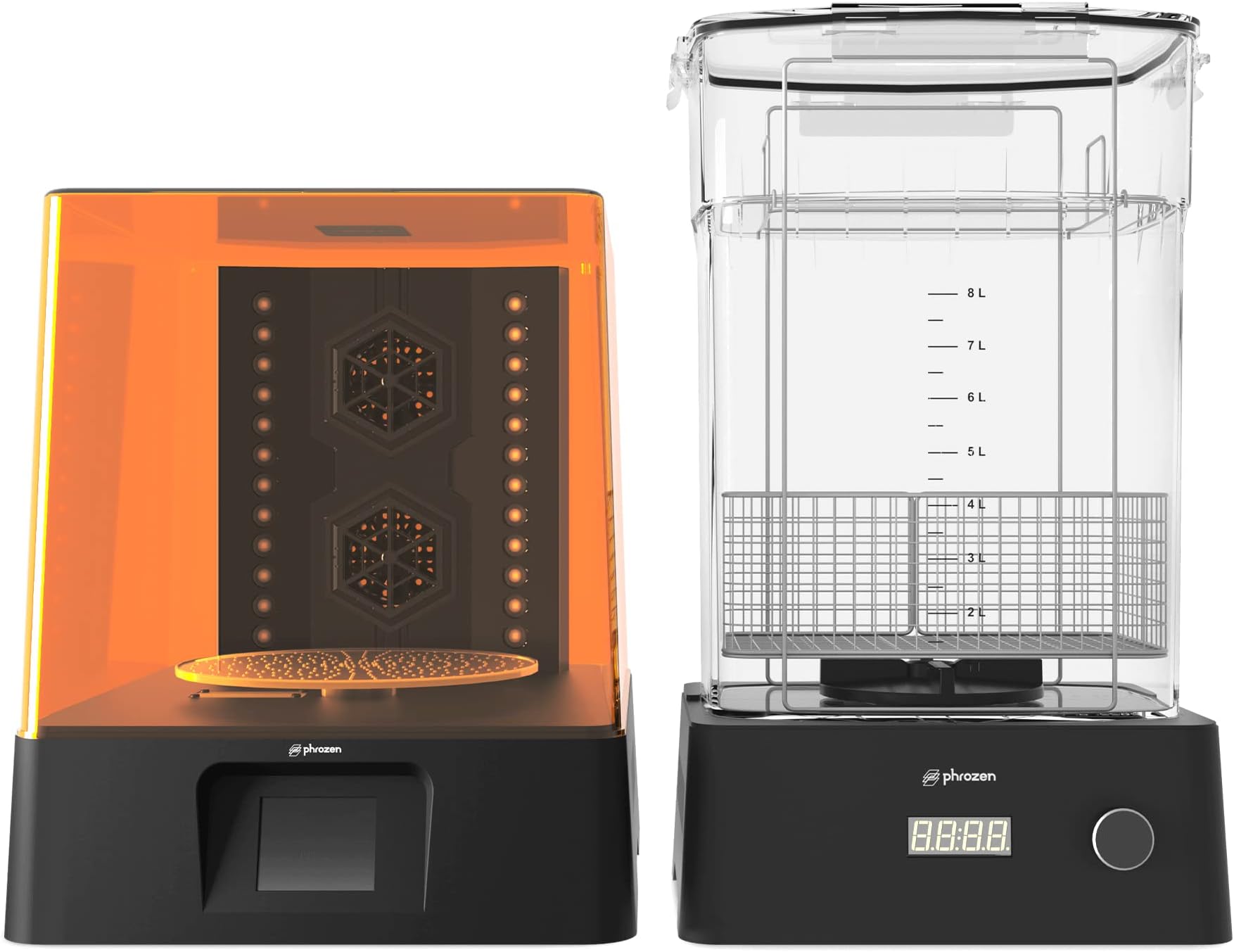 Wash & Cure Kit | Washing & Curing Station for Resin 3D Printing | 8L Washing Size + UV-Cure w/Fan-Drying | Separate Post-Processing Machine