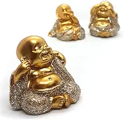 Trio De Buda Estatueta Cego Surdo Mudo Estatueta Buda 4 cm