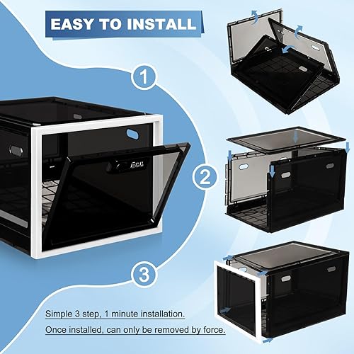 Miniatura 3 de Caja de seguridad para medicamentos seguros, caja de almacenamiento con cerradura de material premium, contenedor organizador con bloqueo y código