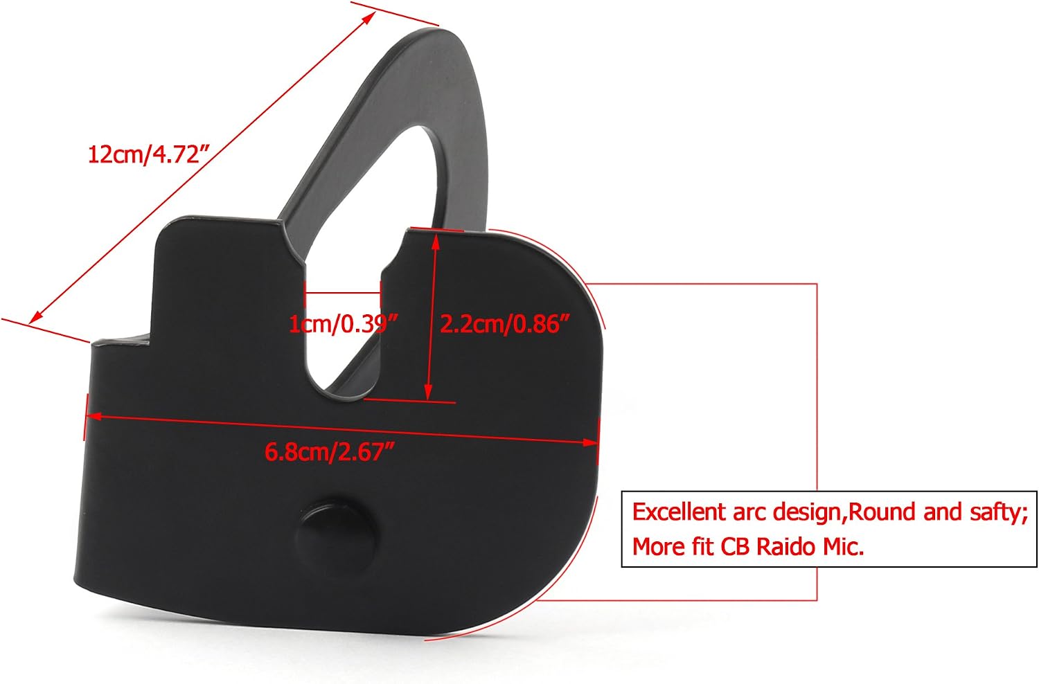 75WXST CB Radio Mic Mount Holder Passenger Grab Bar for CB/Ham/GMRS mic for Jeep Wrangler JK 2011-2012 2013 2014 2015 2016 2016 2018-up, Don't Fit Wrangler JK 2007-2010