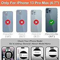 Vista 2 de iCoverCase Funda compatible con iPhone 13 Pro Max con tarjetero para mujer, bloqueo RFID en relieve de piel sintética con correa de muñeca de 6.7