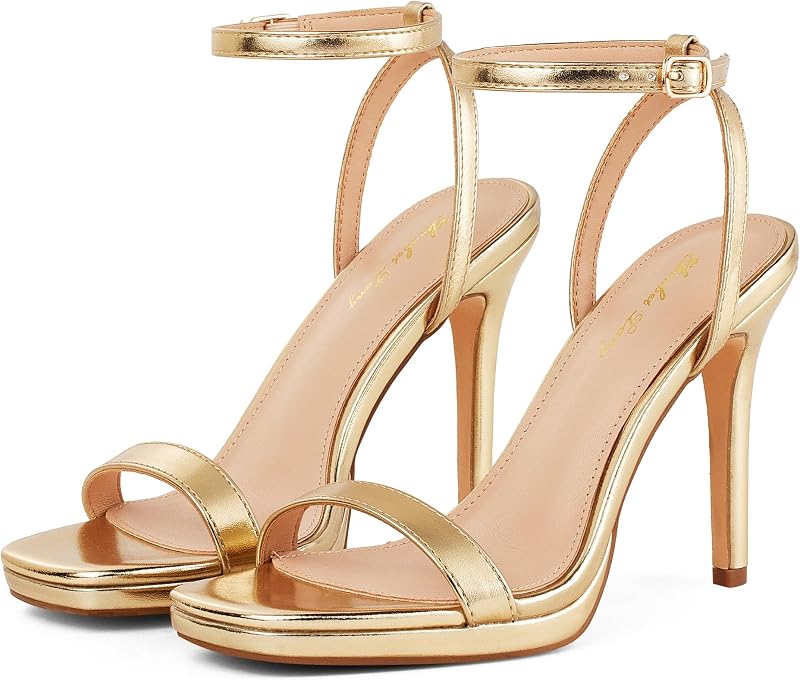 Women’s Stilettos Heeled Sandals Open Round Toe Heels