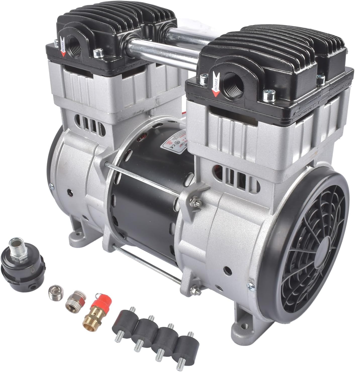 110 Volts 2 HP Electric Air Compressor 15 Amps SP-9421, SP9421 24 Gallons Ultra Quiet and Oil-Free Pump/Motor Mixizap