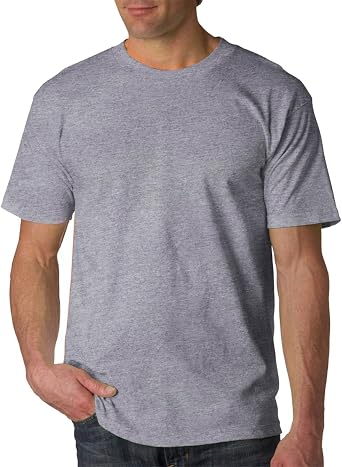 Bayside USA-Made SS Tee, Mens Classic Yellow Solid Crew Neck T-Shirt, S-5XL