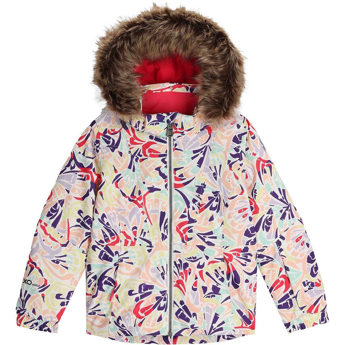 Spyder Girls' Lola Jacket (Toddler/Little Kid), Butterfly Multi