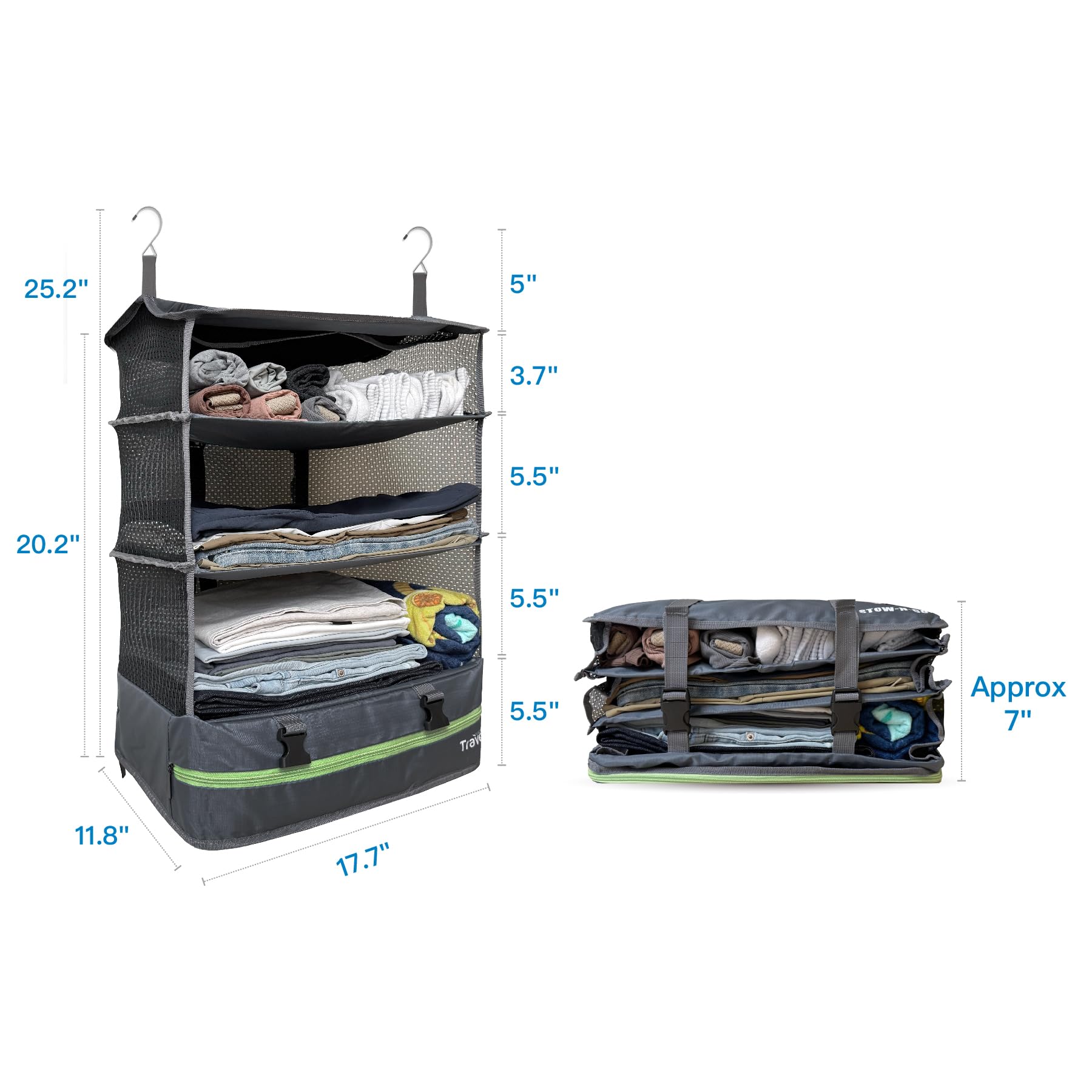 Amazon.com: Stow-N-Go Portable Hanging Travel Shelves, Packing