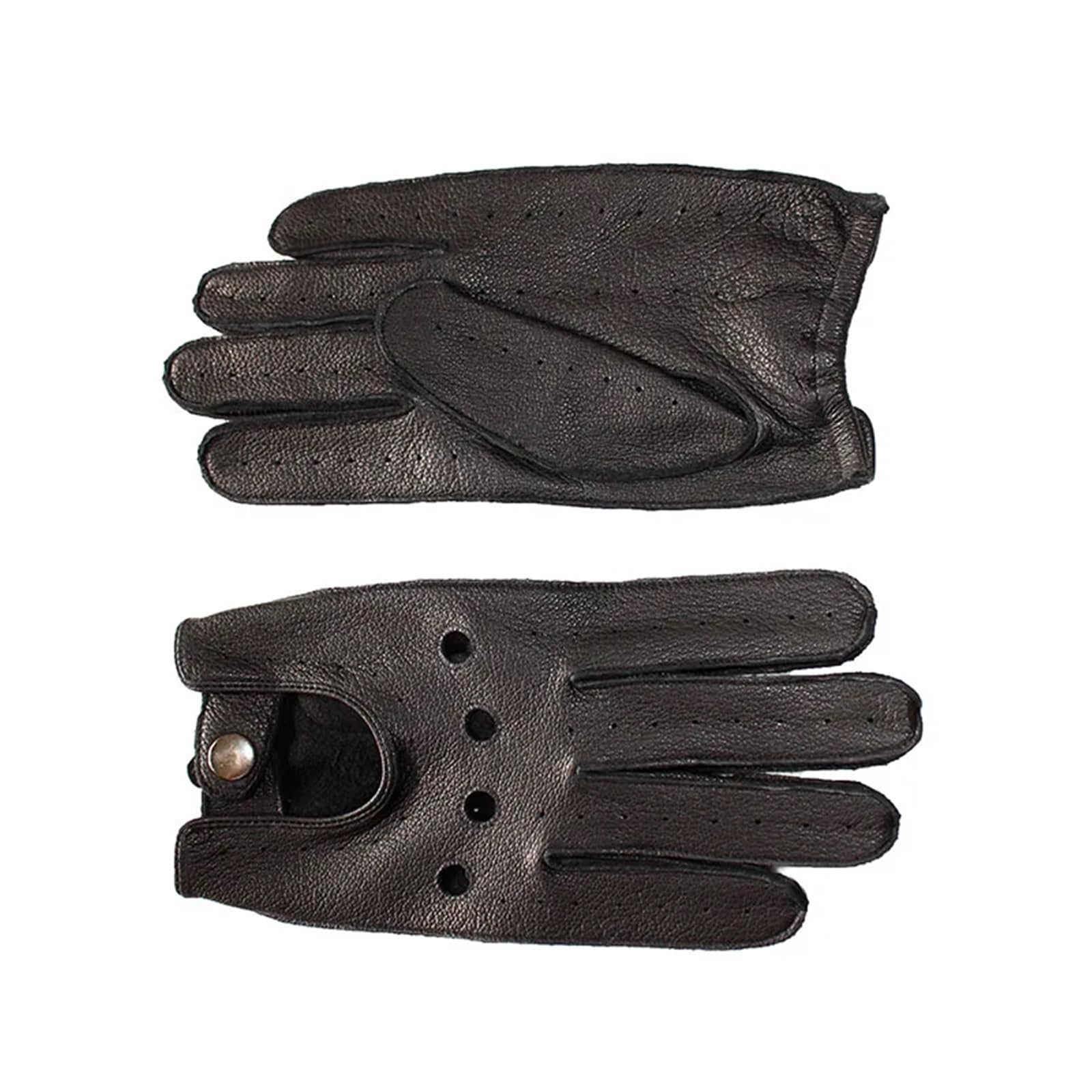 Guanti da Guida in Pelle Guanti da motociclista in pelle di daino, estivi e autunnali, uomo, a strato singolo, sottili, for l'uso all'aperto, a dita intere