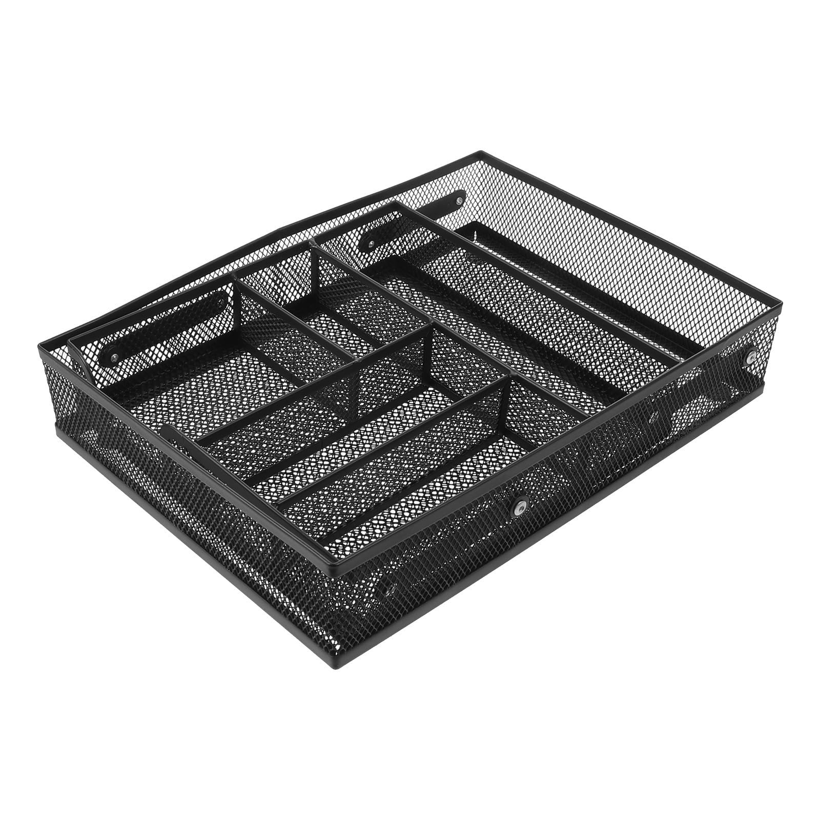 VILLCASE Organizador de Escritorio con Elevación Ajustable de Hierro Negro Dos Niveles Bandeja Elevable y Capacidad de Carga Superior para Oficina y Hogar