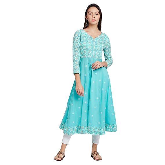 chikankari anarkali kurta