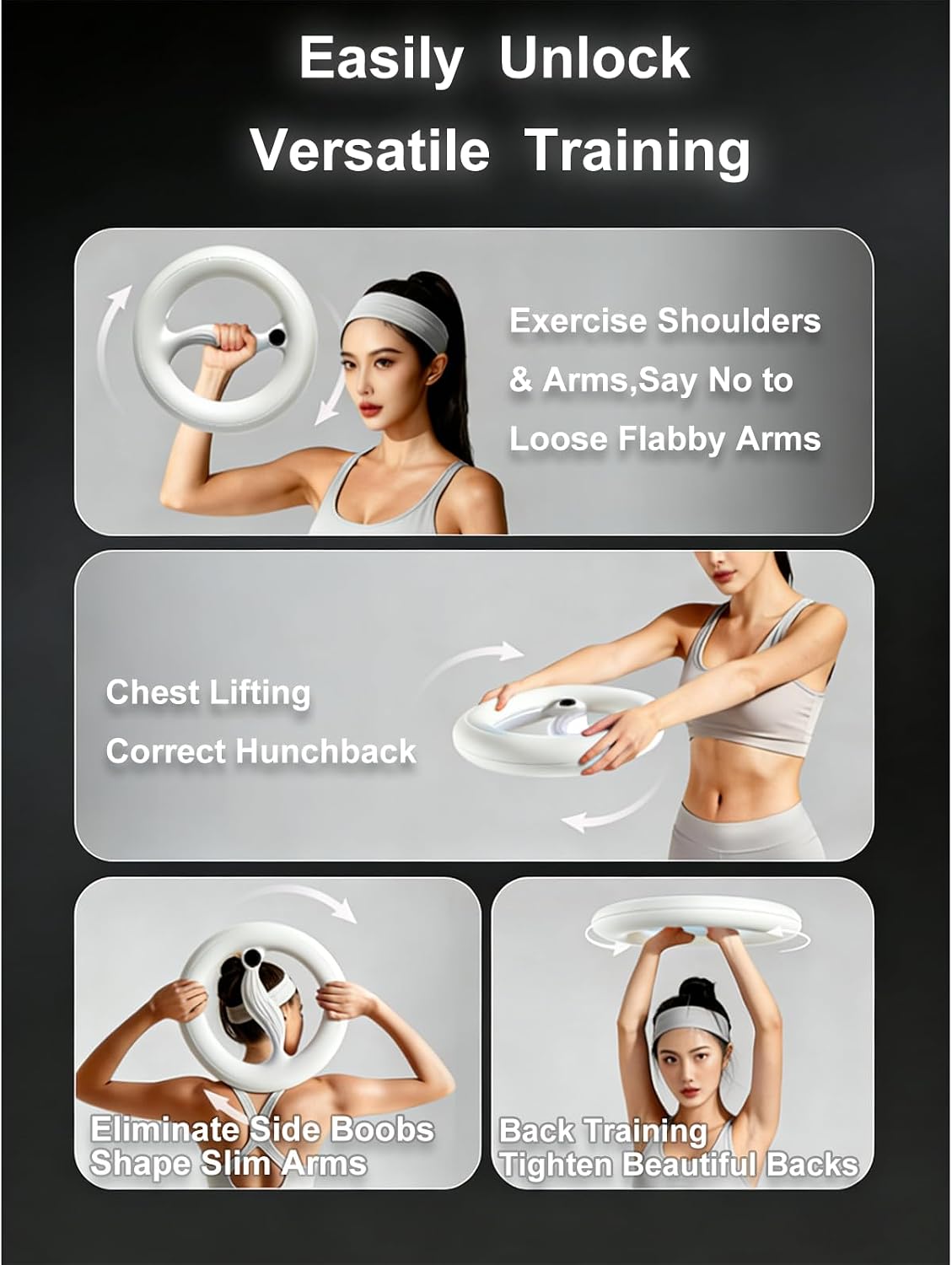 Arm Workout Equipment for Women,Eliminates Flabby Arms,Infinity Hoop for Arms,360° Hand Crank Forearm Trainer, Arm Lifting Device for Home Gym,Shoulder Reliever Ball Swing